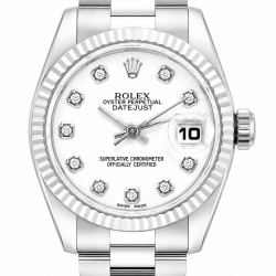 Rolex Datejust 26MM 69179 18K White Gold Presidential Watch